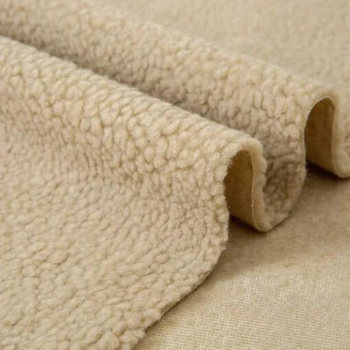 Sherpa-Fleecekangas - Beige (50X160Cm)