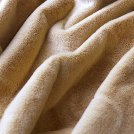Sherpa-Paksu Fleecekangas - Beige (91X100 Cm)