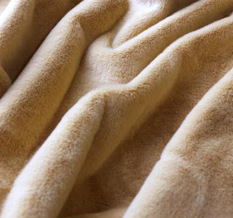 Sherpa-Paksu Fleecekangas - Beige (91X100 Cm)