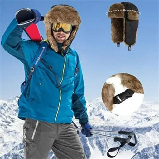 Pitkäkarvainen Sherpa-Vuorattu Pommittajapipo / Miesten - Musta