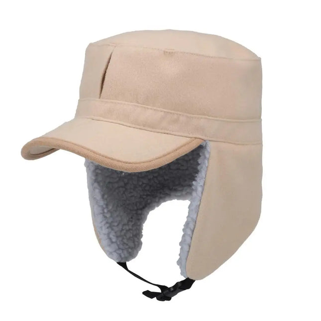 Sherpa-Vuorattu Korvaläpällinen Lakki / Miesten & Naisten - Beige