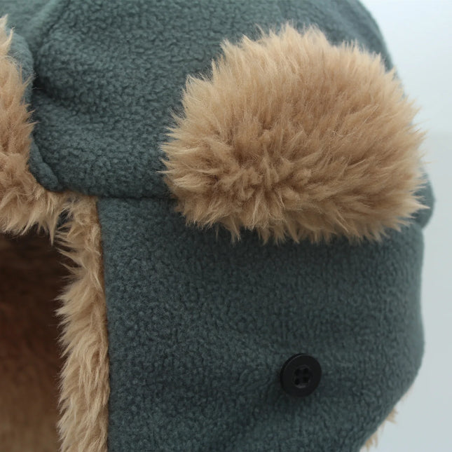 Sherpa-Vuorattu Pommittajapipo / Lasten - Sinivihreä