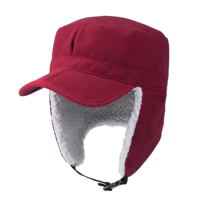 Sherpa-Vuorattu Korvaläpällinen Lakki / Miesten & Naisten - Punainen