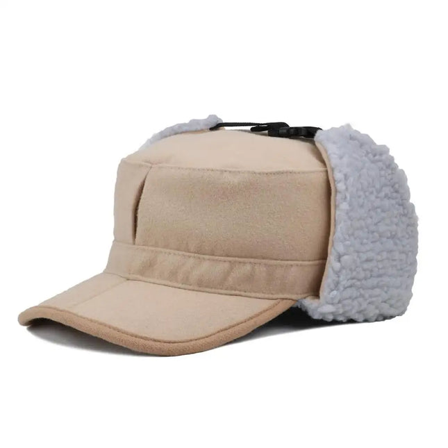 Sherpa-Vuorattu Korvaläpällinen Lakki / Miesten & Naisten - Beige