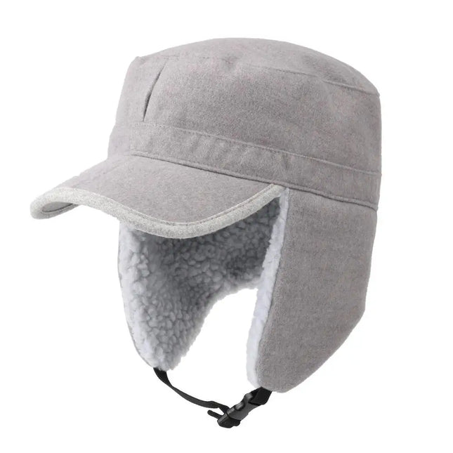 Sherpa-Vuorattu Korvaläpällinen Lakki / Miesten & Naisten - Vaaleanharmaa