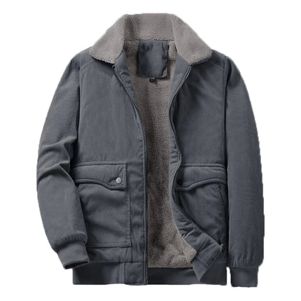 Sherpa-Vuorattu Takki / Miesten - Harmaa