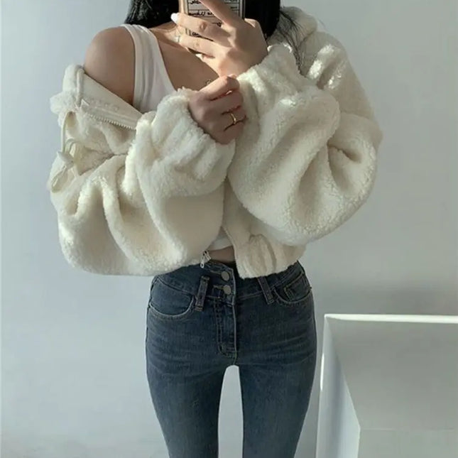 Sherpa Lined Hoodie Womens