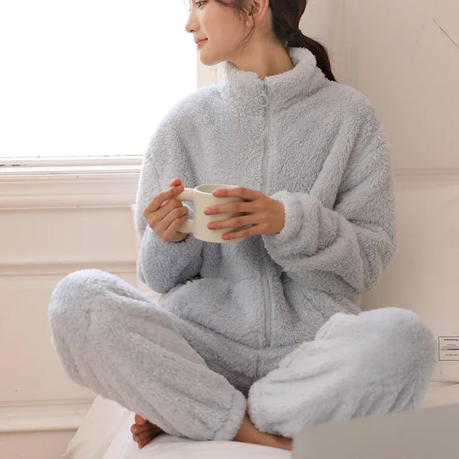 Sherpa-Pyjama - Vaaleansininen