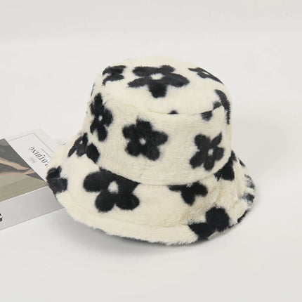 Sherpa-Kalastushattu Kukkakuvio / Naisten - Valkoinen & Musta (55-58 Cm)