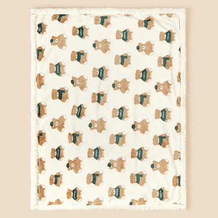 Vauvan Sherpa-Nalle-Kuviopeitto - Beige (75X100 Cm)