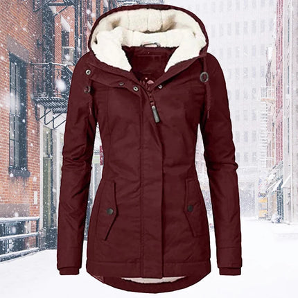 Sherpa-Parka / Naisten - Viininpunainen