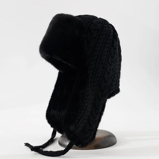 Sherpa-Vuorattu Villalentäjähattu / Miesten & Naisten - Musta-325