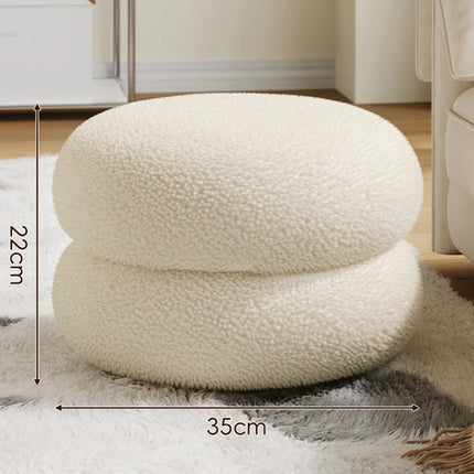 Sherpa-Pyöreä Jalkatuki / 3 Kokoa - Valkoinen