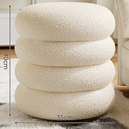 Sherpa-Pyöreä Jalkatuki / 3 Kokoa - Valkoinen