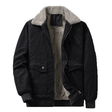 Sherpa-Vuorattu Takki / Miesten - Musta-44