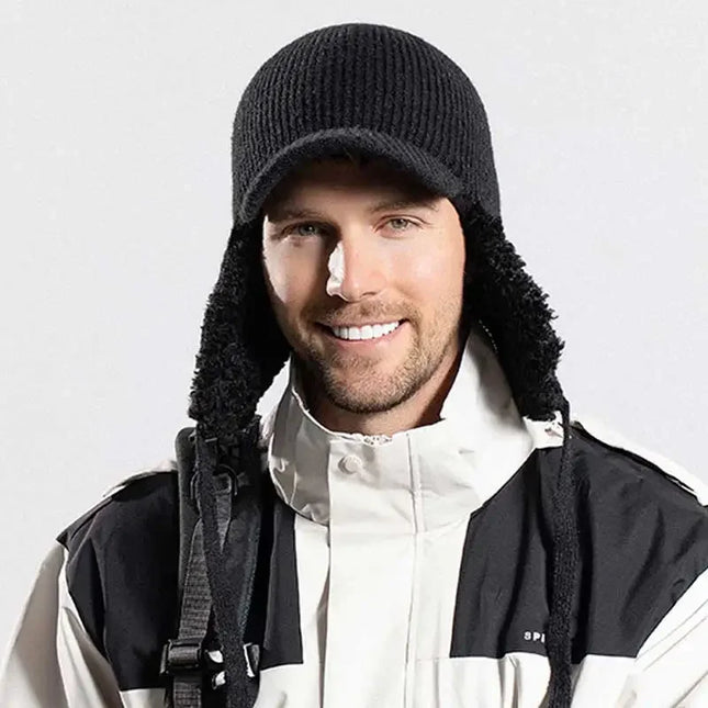 Sherpa-Vuorattu Pipo / Miesten & Naisten - Musta (55-60 Cm)-192