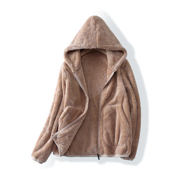 Kaksipuolinen Sherpa-Takki / Naisten - Beige