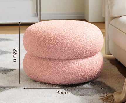 Sherpa-Pyöreä Jalkatuki / 3 Kokoa - Vaaleanpunainen