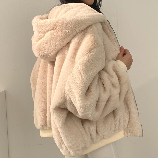 Käännettävä Sherpa-Vuorattu Takki / Naisten - Beige