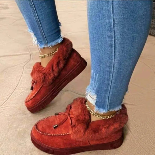 Sherpa-Vuoratut Loaferit / Naisten - Punainen