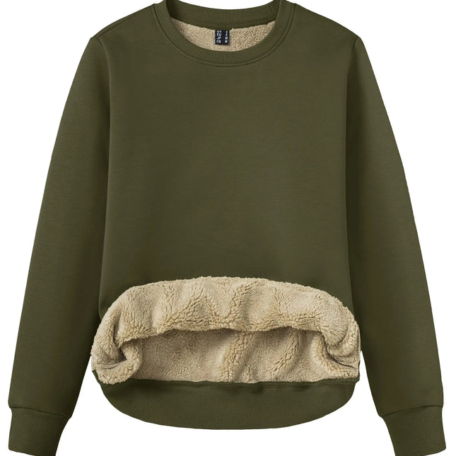 Sherpa-Pyöreäkauluscollegepaita / Naisten - Khaki