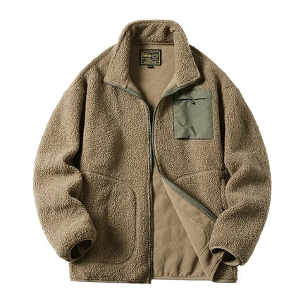 Sherpa-Taskullinen Fleecetakki / Miesten - Jäätelöruskea