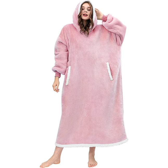 Sherpa-Pitkä Vilttipusero - Vaaleanpunainen (150 Cm)