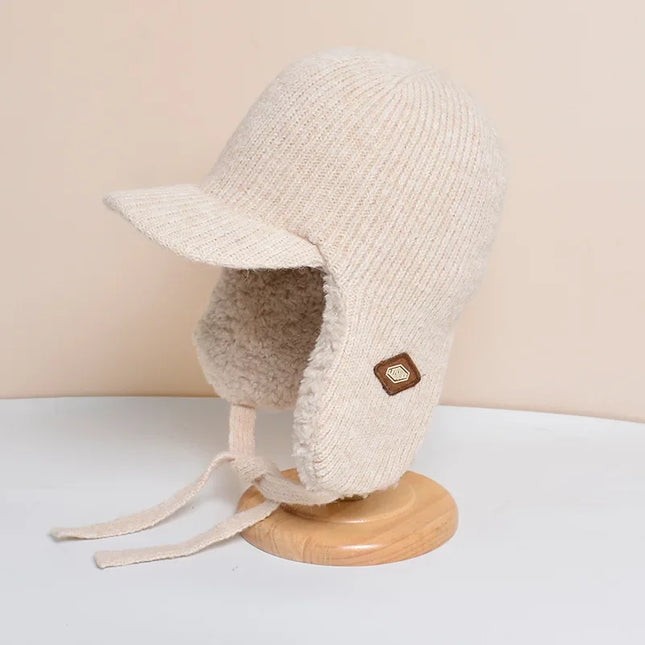 Sherpa-Vuorattu Pipo / Miesten & Naisten - Beige (55-60 Cm)