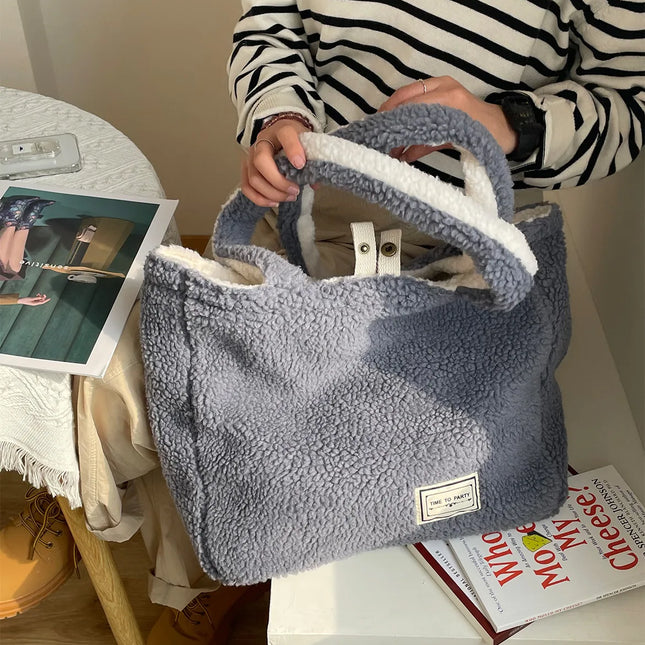 Sherpa-Käännettävä Tote-Laukku - Sininen & Valkoinen