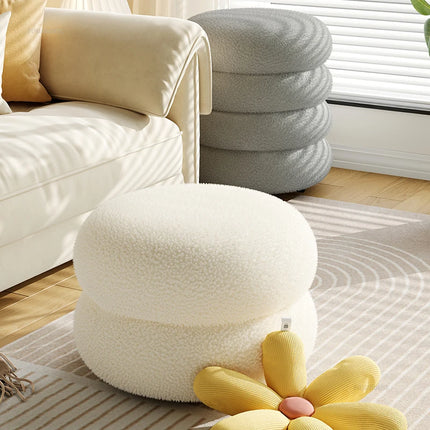 Sherpa-Pyöreä Jalkatuki / 3 Kokoa - Valkoinen