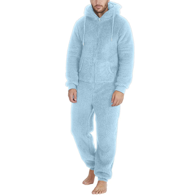 Sherpa-Pyjama / Miesten - Vaaleansininen