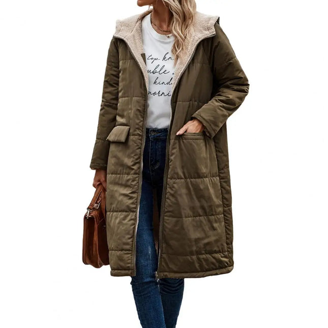 Sherpa-Vuorattu Takki / Naisten - Khaki