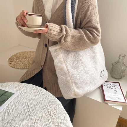 Sherpa-Käännettävä Tote-Laukku - Sininen & Valkoinen