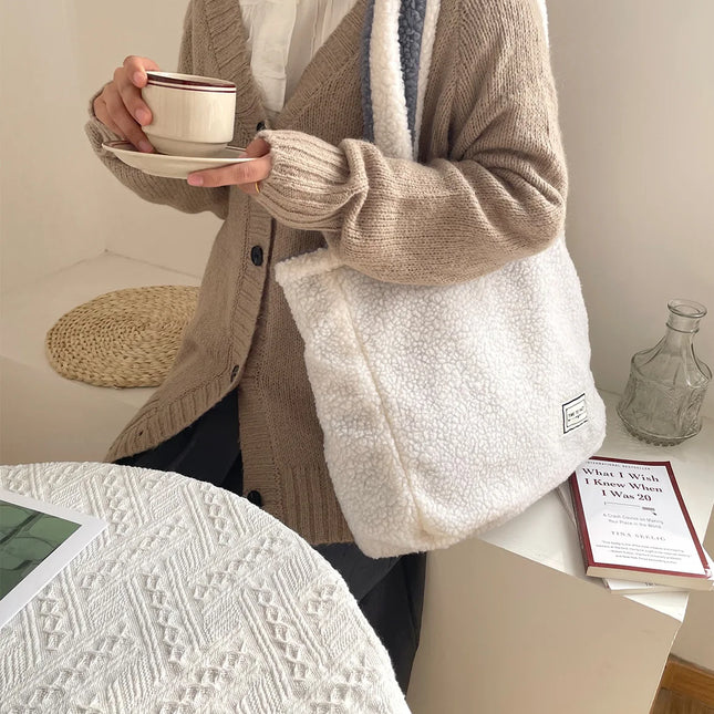 Sherpa-Käännettävä Tote-Laukku - Sininen & Valkoinen