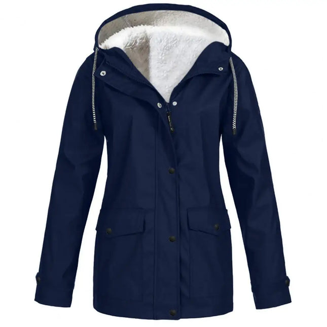 Sherpa-Vuorattu Parka / Naisten - Tummansininen