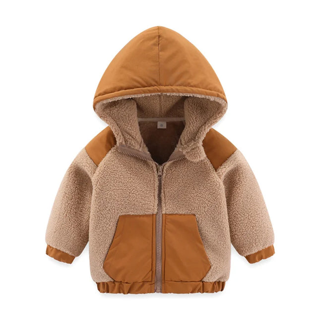 Sherpa-Huppitakki / Vauvan - Ruskea & Beige