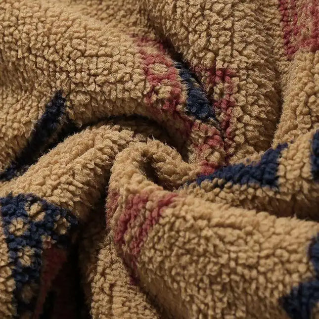 Sherpa-Etninen Kuviollinen Pusero Miesten - Ruskea