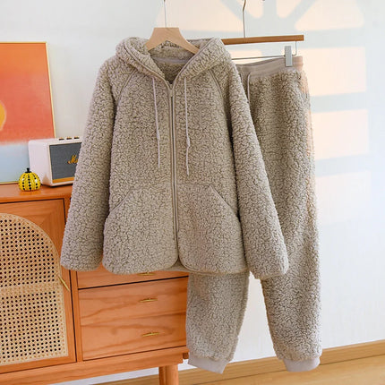 Sherpa-Pyjama Naisten - Beige