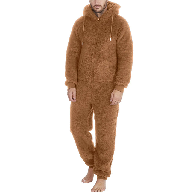 Sherpa-Pyjama / Miesten - Karamelli