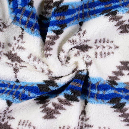 Sherpa-Lyhyt Etninen Takki / Naisten - Sininen