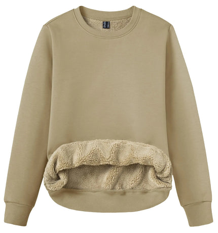 Sherpa-Pyöreäkauluscollegepaita / Naisten - Beige