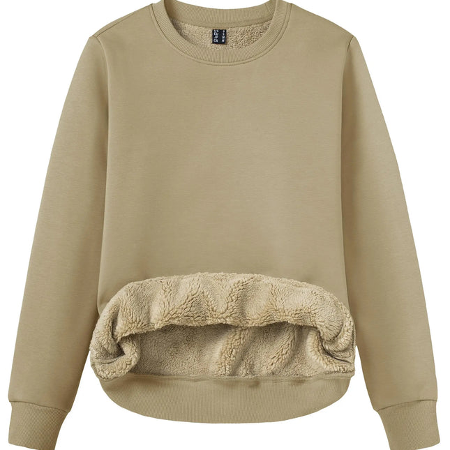 Sherpa-Pyöreäkauluscollegepaita / Naisten - Beige