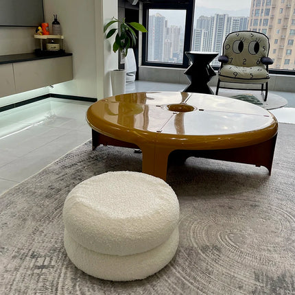 Sherpa-Pyöreä Jalkatuki / 3 Kokoa - Valkoinen