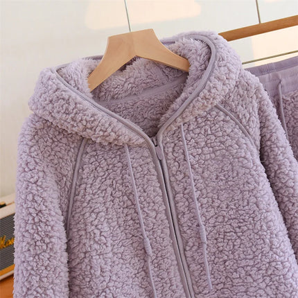 Sherpa-Pyjama Naisten - Liila