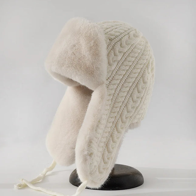 Sherpa-Vuorattu Villalentäjähattu / Miesten & Naisten - Valkoinen