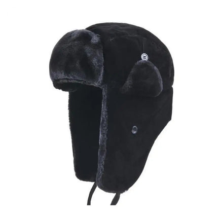 Sherpa-Vuorattu Pommittajahattu / Naisten - Musta (56-58 Cm)