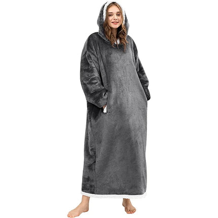 Sherpa-Pitkä Vilttipusero - Tummanharmaa (150 Cm)