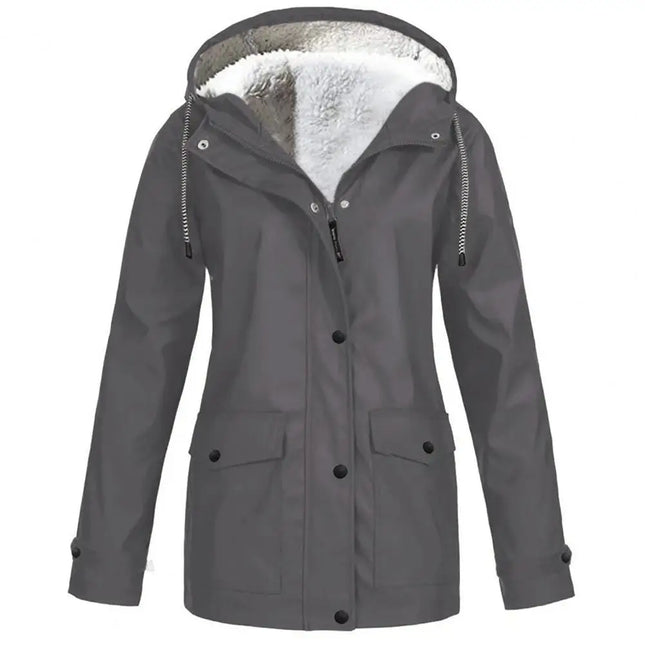 Sherpa-Vuorattu Parka / Naisten - Harmaa