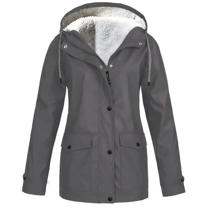 Sherpa-Vuorattu Parka / Naisten - Harmaa