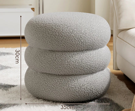 Sherpa-Pyöreä Jalkatuki / 3 Kokoa - Harmaa